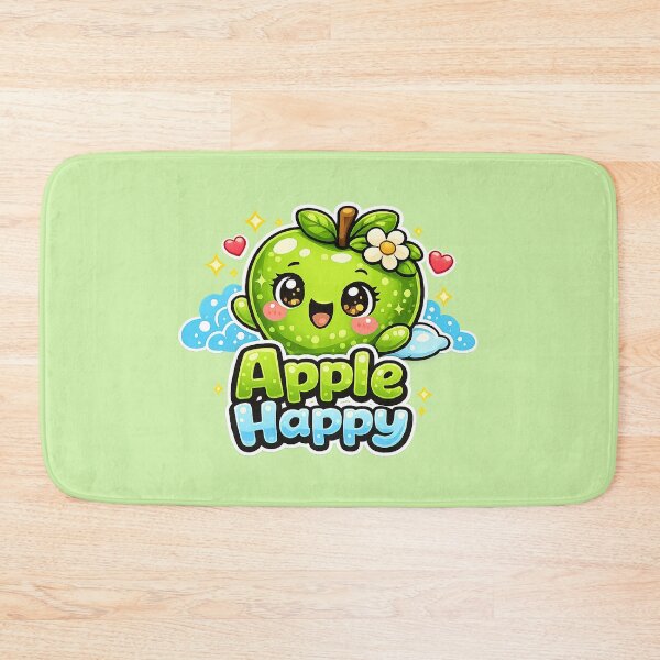 Item preview, Happy Apple – Cute Kawaii Apple Smile | Cute Kawaii Happy Apple designed and sold by apanoracar.