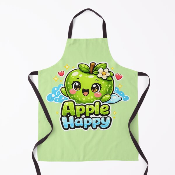 Item preview, Happy Apple – Cute Kawaii Apple Smile | Cute Kawaii Happy Apple designed and sold by apanoracar.