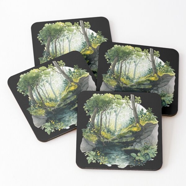 Item preview, Serene Woodland Stream Watercolor designed and sold by kndzxf.