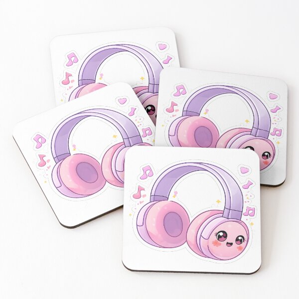Item preview, Cute Kawaii Headphones – Music Lover Aesthetic Sticker designed and sold by DesignEG.