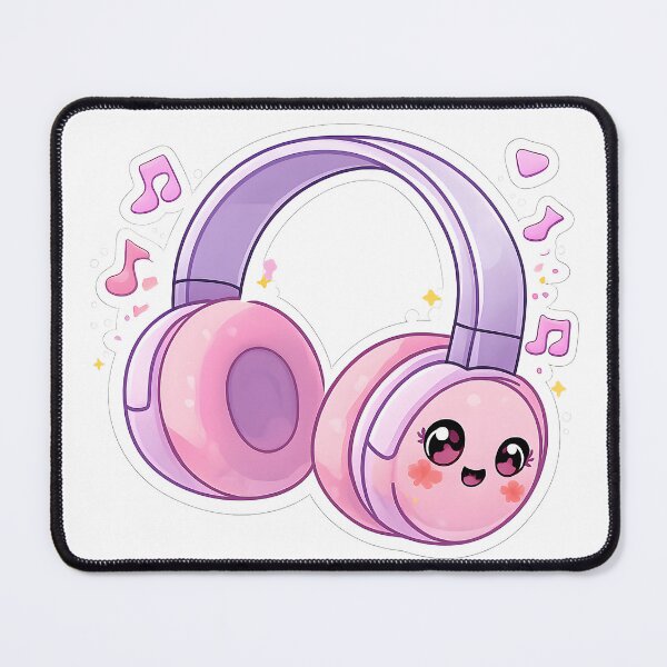 Item preview, Cute Kawaii Headphones – Music Lover Aesthetic Sticker designed and sold by DesignEG.
