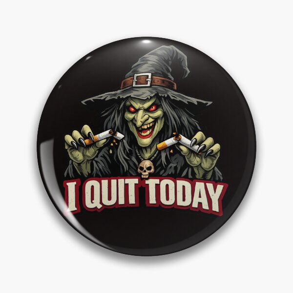 Item preview, I Quit Smoking Today – Funny Scary Witch Anti Smoking Design designed and sold by Tadeusz1.