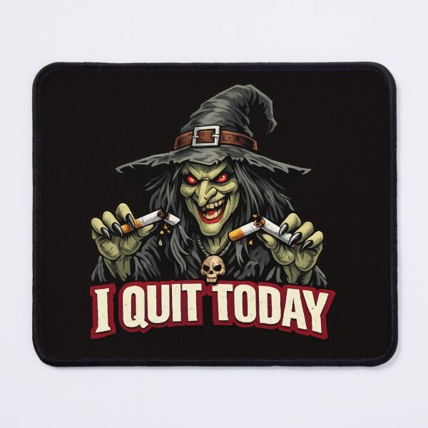 Item preview, I Quit Smoking Today – Funny Scary Witch Anti Smoking Design designed and sold by Tadeusz1.