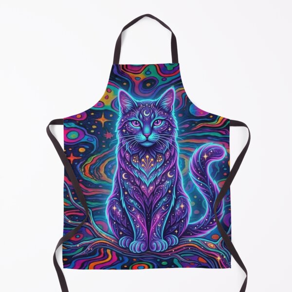 Item preview, Celestial Galaxy Cat: Neon Cosmic Feline Guardian designed and sold by Siriusvibes.