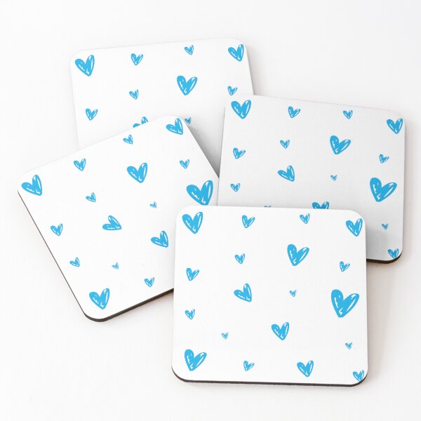 Item preview, Vivid Cerulean Blue Aesthetic Hand Drawn Mini Hearts Pack designed and sold by Aesthetic Crew.
