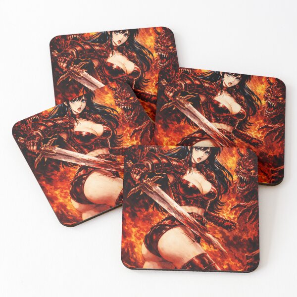 Item preview, Demon Warrior Woman In Flames designed and sold by solioandcoo.