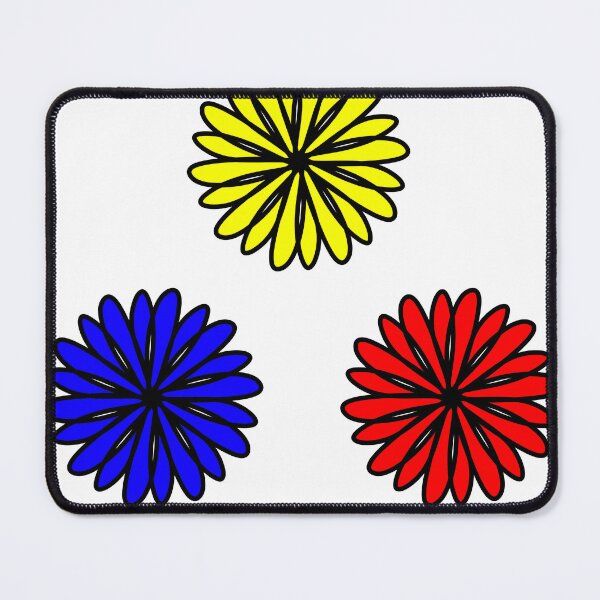 Item preview, Tri-Colored Flowers Primary Colors designed and sold by artistfourteen.