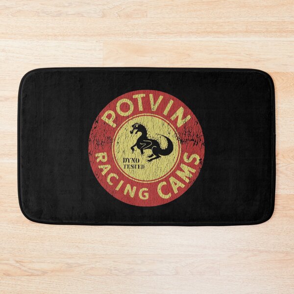 Item preview, Vintage Potvin Racing Cams 'Dyno tested' - aged, worn, jurassic print. designed and sold by retropetrol.