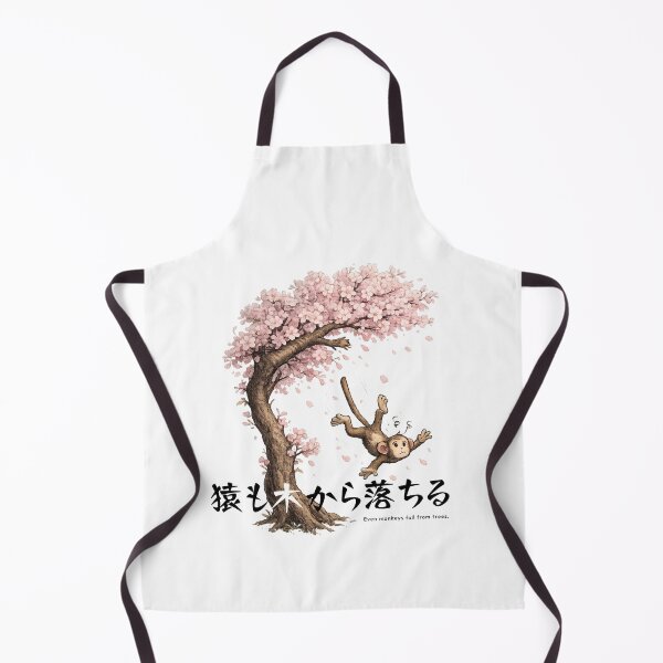 Item preview, Monkey Falling from Sakura Tree Design designed and sold by Nami Print.