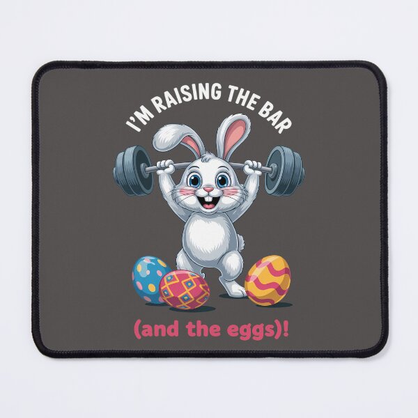 Item preview, Small But Crazy Easter Bunny – Funny Gym Bunny Easter Design designed and sold by Art-Arcade6.