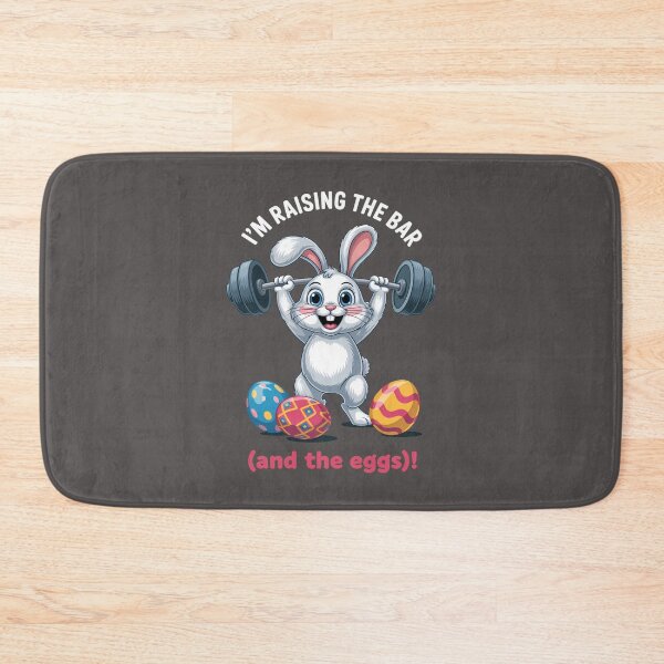 Item preview, Small But Crazy Easter Bunny – Funny Gym Bunny Easter Design designed and sold by Art-Arcade6.