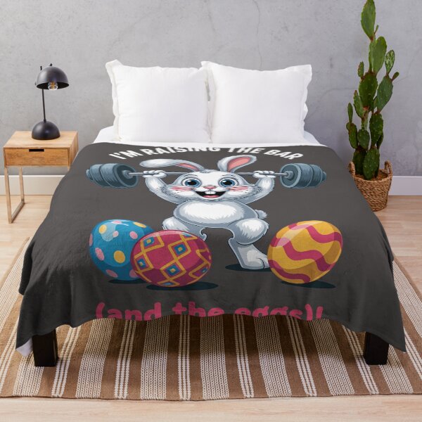 Item preview, Small But Crazy Easter Bunny – Funny Gym Bunny Easter Design designed and sold by Art-Arcade6.