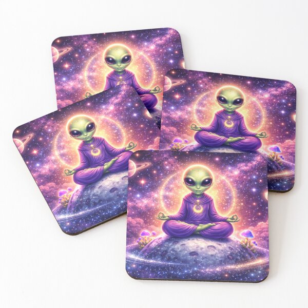 Item preview, Meditating Cosmic Alien in Celestial Galaxy Dreamscape designed and sold by CLOUTKULT.