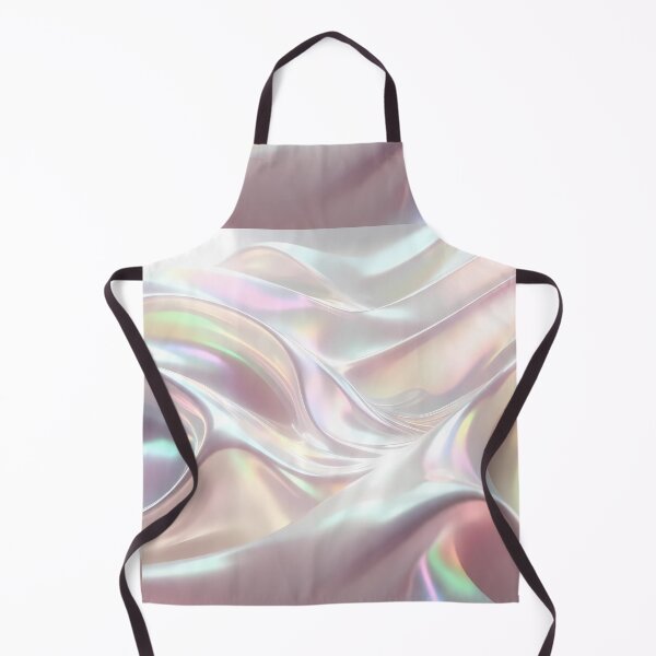 Item preview, Radiant waves of holographic fabric shimmering with a soft, iridescent glow and elegant, liquid-like folds. designed and sold by Dreamy Armine Art.