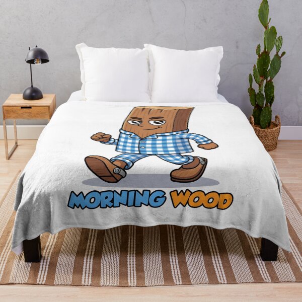 Item preview, Morning Wood Pun Cartoon Log in Pajamas designed and sold by TshirtsOnline-.