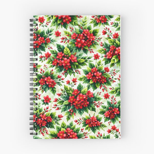 Item preview, Bold Floral Pattern – Red Flowers & Green Botanical Design designed and sold by AureliasDesignStudio.