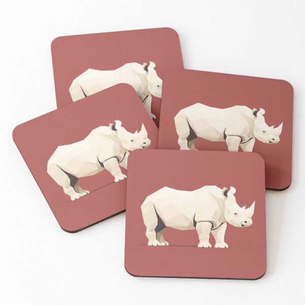 Item preview, Minimal Geometric Rhino – Modern Wildlife Illustration designed and sold by StaStreetStore.
