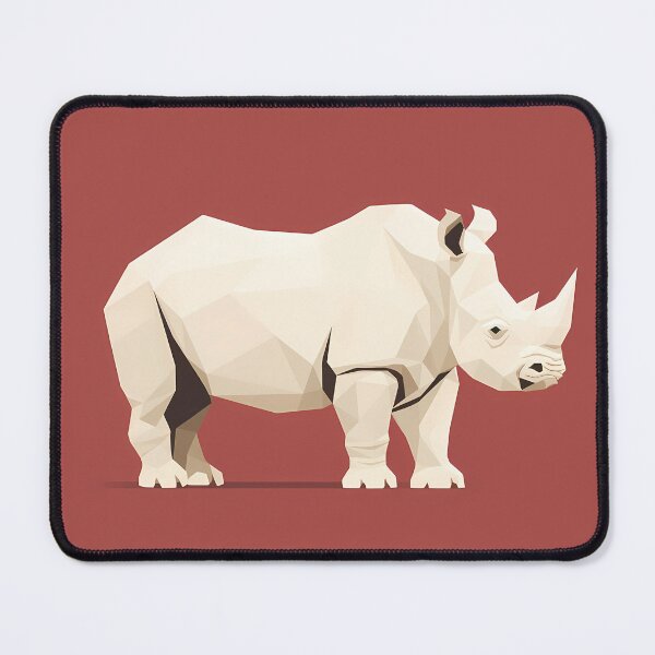 Item preview, Minimal Geometric Rhino – Modern Wildlife Illustration designed and sold by StaStreetStore.