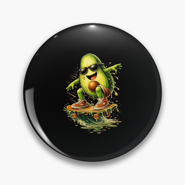 Item preview, Funny Avocado Skateboarding Drip Cute Melting Cartoon Fruit Streetwear Design designed and sold by bilal sibgui.
