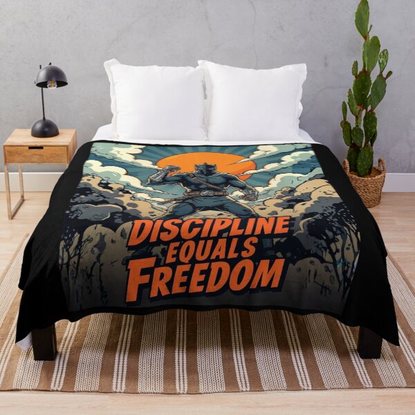 Item preview, Disciplin  equals freedom | 60's vintage, retro Motivational cartoon  Aesthetic with Typography | Cute Funny Inspirational Quote | Self Care Positivity Cartoon Design ver1 designed and sold by CosmicNook1.