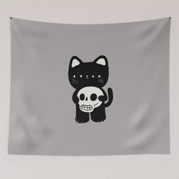 Item preview, Skull and cat designed and sold by ppmid.