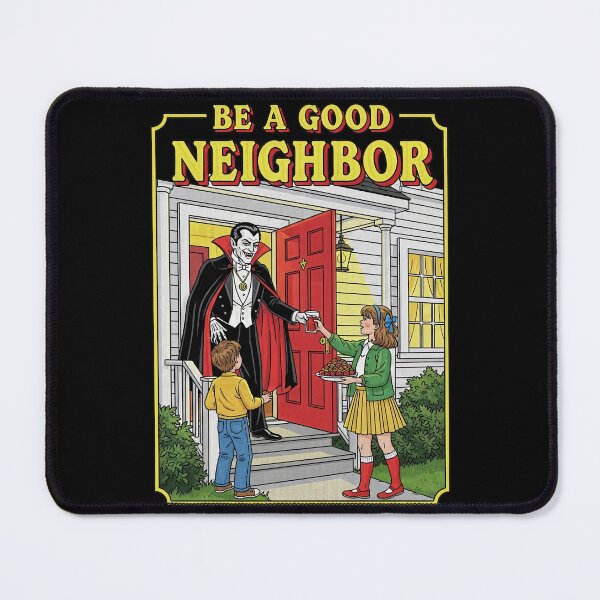 Item preview, Be A Good Neighbor Vampire and Kids Retro Horror Parody designed and sold by TeeARTHY.