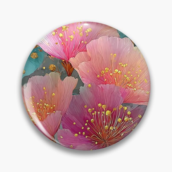 Item preview, Golden-Stamen Pink Blossom Field designed and sold by Floral Fiesta Designs.
