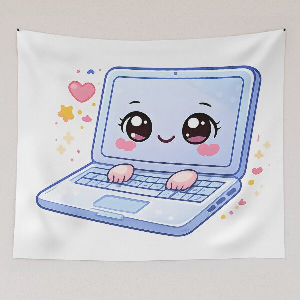 Item preview, Kawaii Computer Character – Cute Tech Sticker designed and sold by DesignEG.