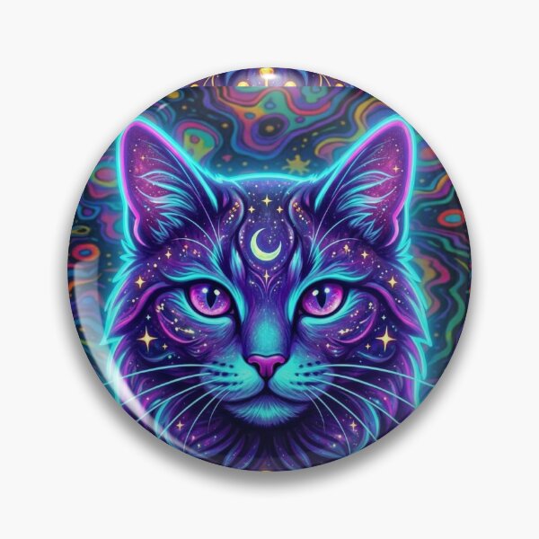 Item preview, Celestial Galaxy Cat Face: Mystical Feline Gaze  designed and sold by Siriusvibes.