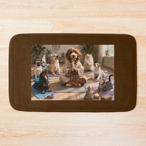 Item preview, Cockapoo Yoga Teacher in a Peaceful Studio designed and sold by Paul Thompson Photography.