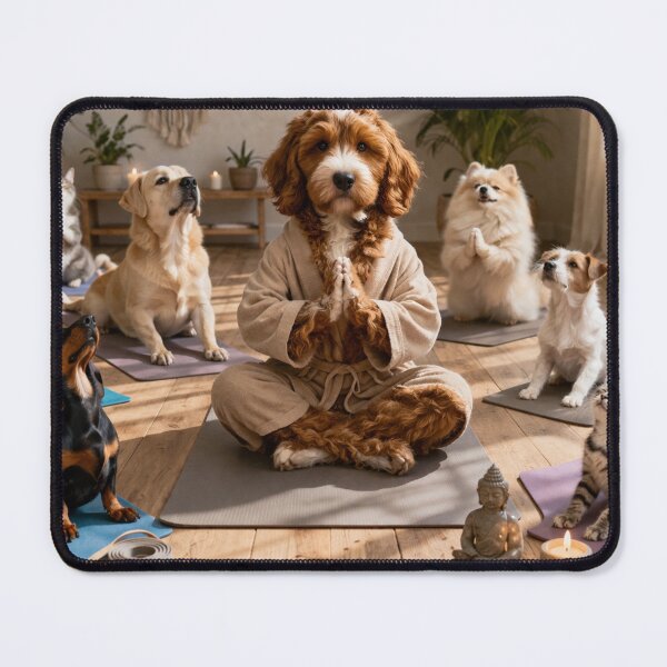 Item preview, Cockapoo Yoga Teacher in a Peaceful Studio designed and sold by Paul Thompson Photography.
