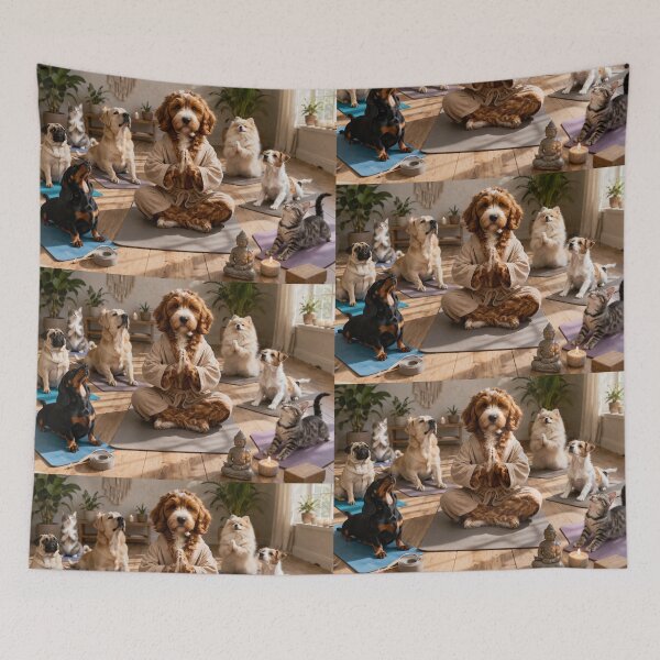 Item preview, Cockapoo Yoga Teacher in a Peaceful Studio designed and sold by Paul Thompson Photography.