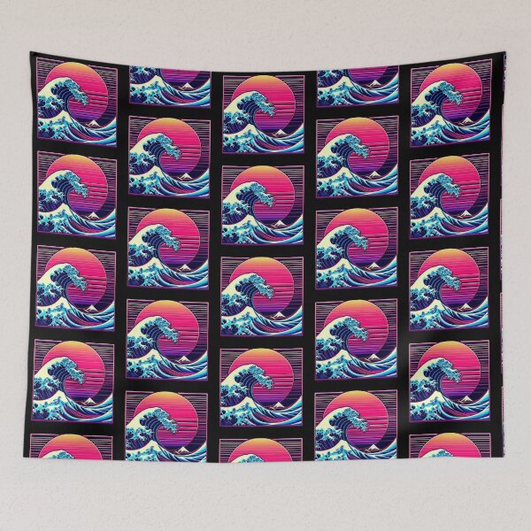 Item preview, Retro Wave – Japanese Art Fusion designed and sold by Dogandesighn.