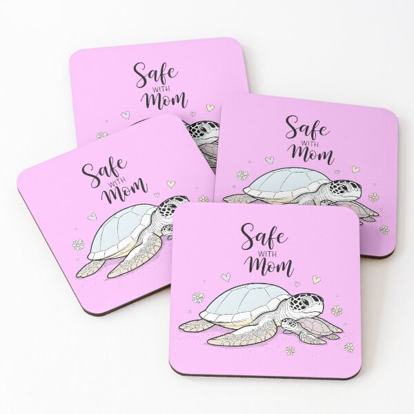 Item preview, Safe with Mom – Mother and Baby Sea Turtle Design designed and sold by Sea Gem.