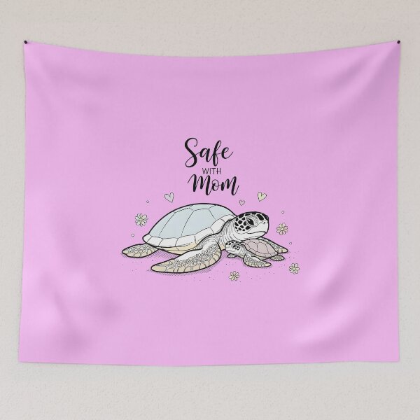 Item preview, Safe with Mom – Mother and Baby Sea Turtle Design designed and sold by Sea Gem.