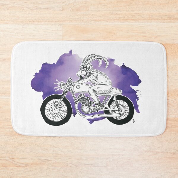 Item preview, Ibex on a motorcycle, facing forward designed and sold by Mountain_Spirit.