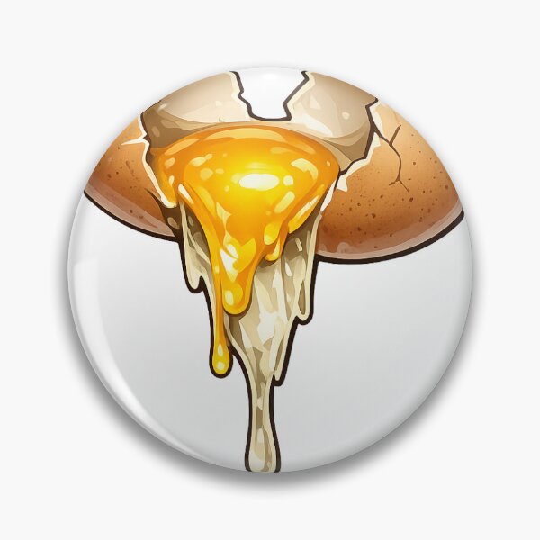 Item preview, Cracked Egg Yolk Drip – Minimal Aesthetic Sticker Design designed and sold by CreativeSatyaprabh.