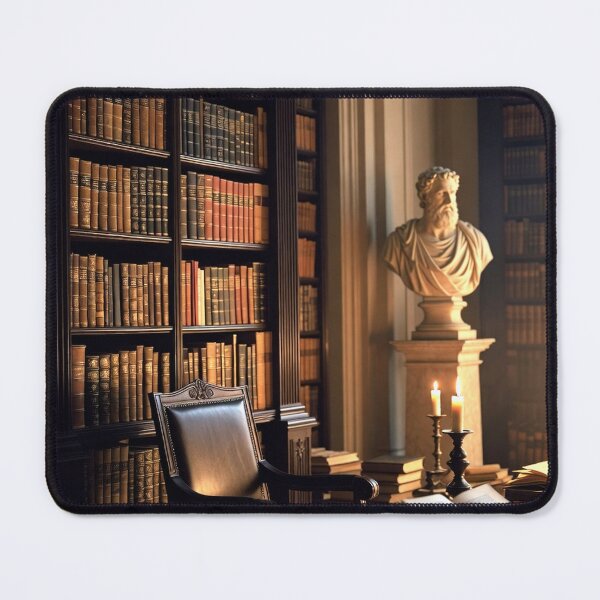 Item preview, Philosopher Reading Chair — Cozy Dark Academia Study Art designed and sold by semenol.