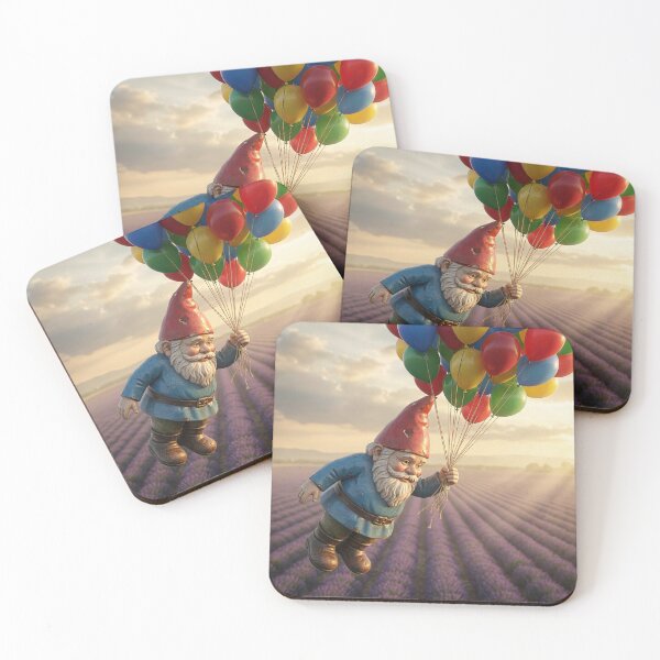 Item preview, Garden Gnome Flies Over Lavender Fields of Provence designed and sold by Tridentulus.