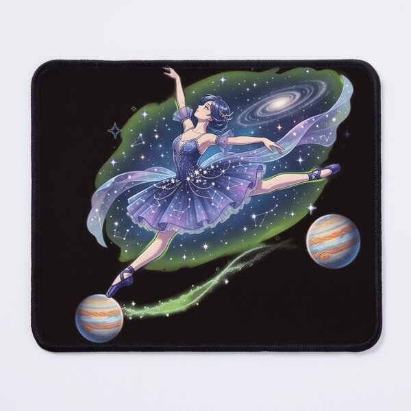 Item preview, Cosmic Ballerina Leaping Through a Galaxy of Planets and Stars designed and sold by WalterAdd.