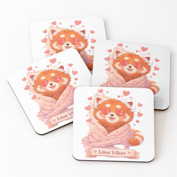 Item preview, Love Vibes – Cute Red Panda designed and sold by Creative and Humorous Arts.