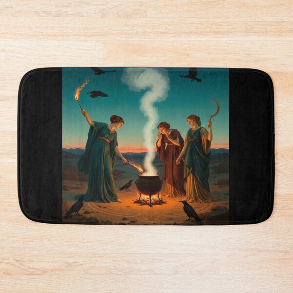 Item preview, Three Witches Performing Ritual Around Glowing Cauldron designed and sold by TeeARTHY.