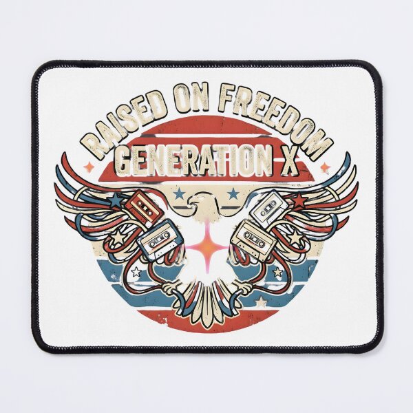 Item preview, Raised on Freedom: Generation X Nostalgia Eagle with Cassettes designed and sold by VibranPalette.