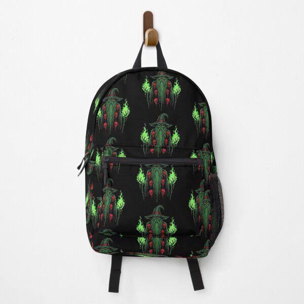 Item preview, Sinister Green Wizard with Red Eyes and Skulls designed and sold by TeeARTHY.