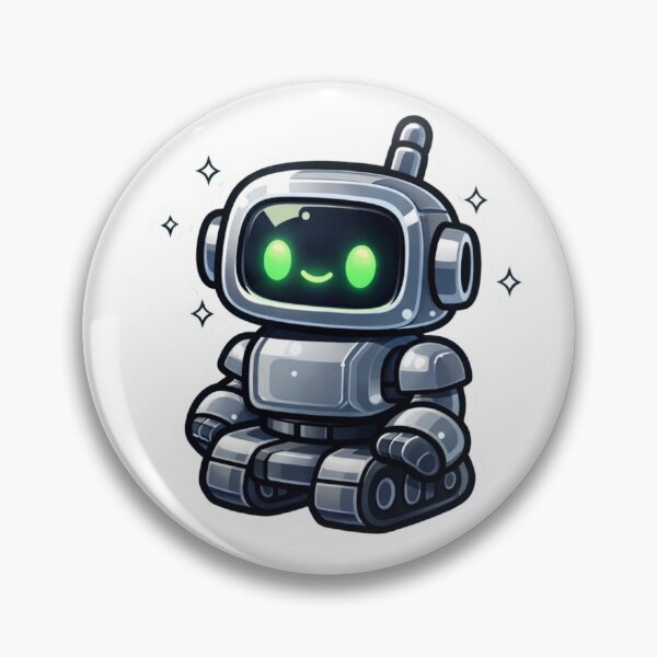 Item preview, Cute Friendly Robot Kawaii Tech Sticker designed and sold by GiggleGlyphsX.