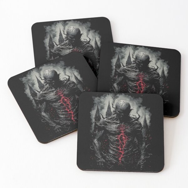 Item preview, Dark Shadow Figure Crimson Core Gothic Horror Art (BLACK) designed and sold by MorbidDreams.