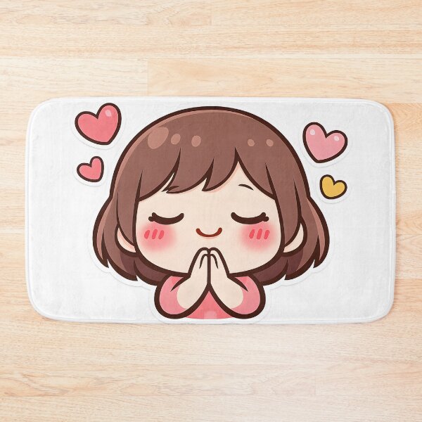 Item preview, Cute Kawaii Grateful Prayer Thankful Heart Sticker designed and sold by DesignEG.
