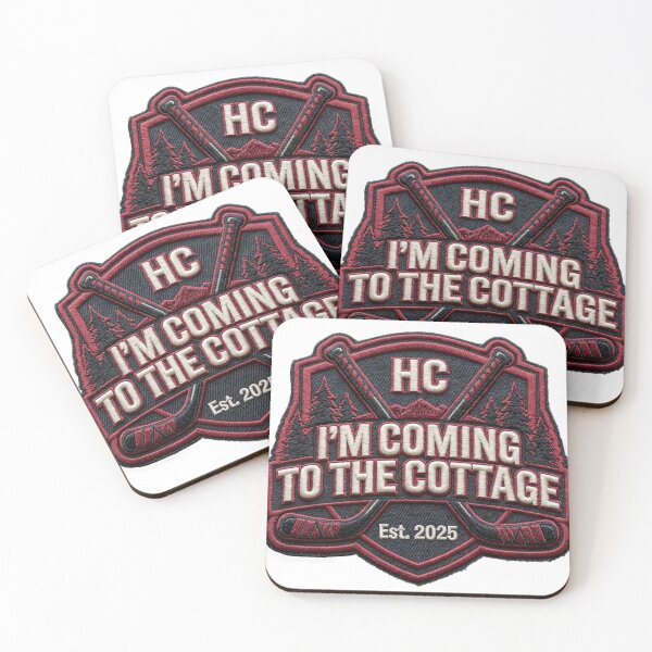 Item preview, I'm coming to the cottage – Romantic Phrase in Cozy Embroidered Style - Red designed and sold by Golden Chaos.