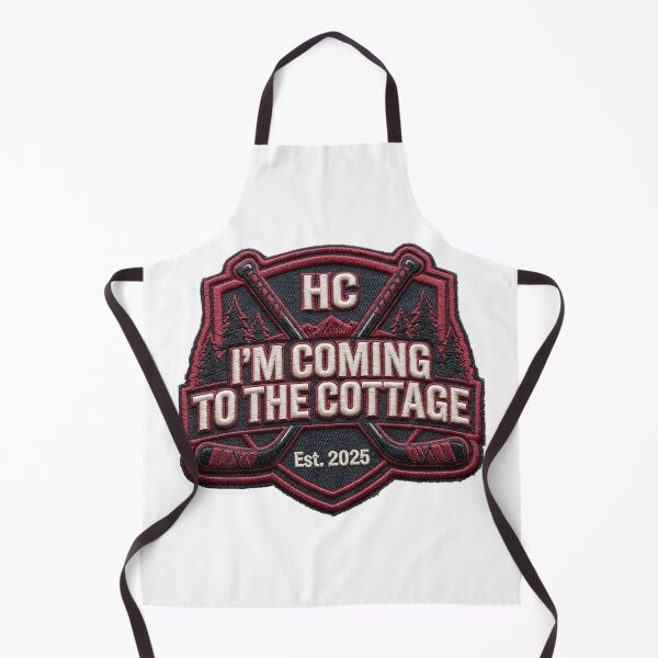 Item preview, I'm coming to the cottage – Romantic Phrase in Cozy Embroidered Style - Red designed and sold by Golden Chaos.