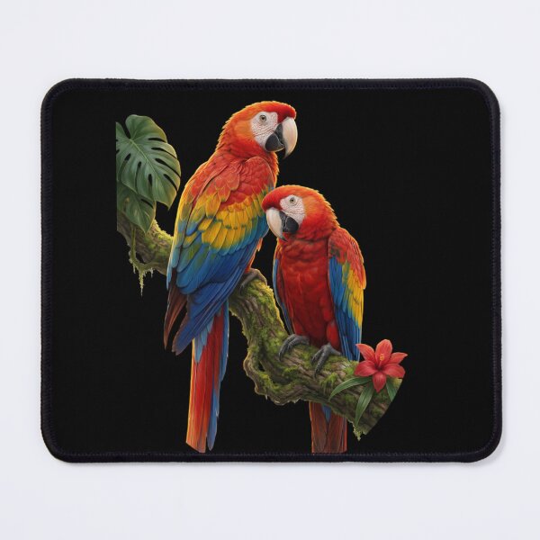 Item preview, Two Scarlet Macaws Tropical Portrait — Bird Lover Gift designed and sold by Zippy Creation.